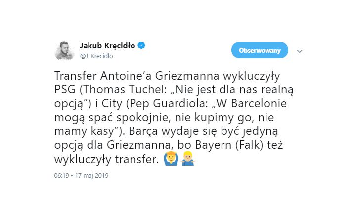 Kolejne kluby WYKLUCZYŁY transfer Griezmanna!